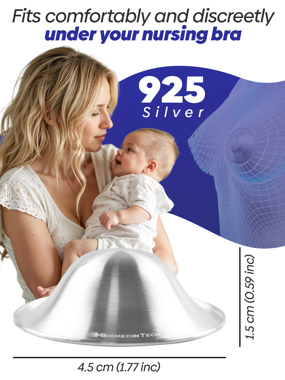 Silver Nursing Cups