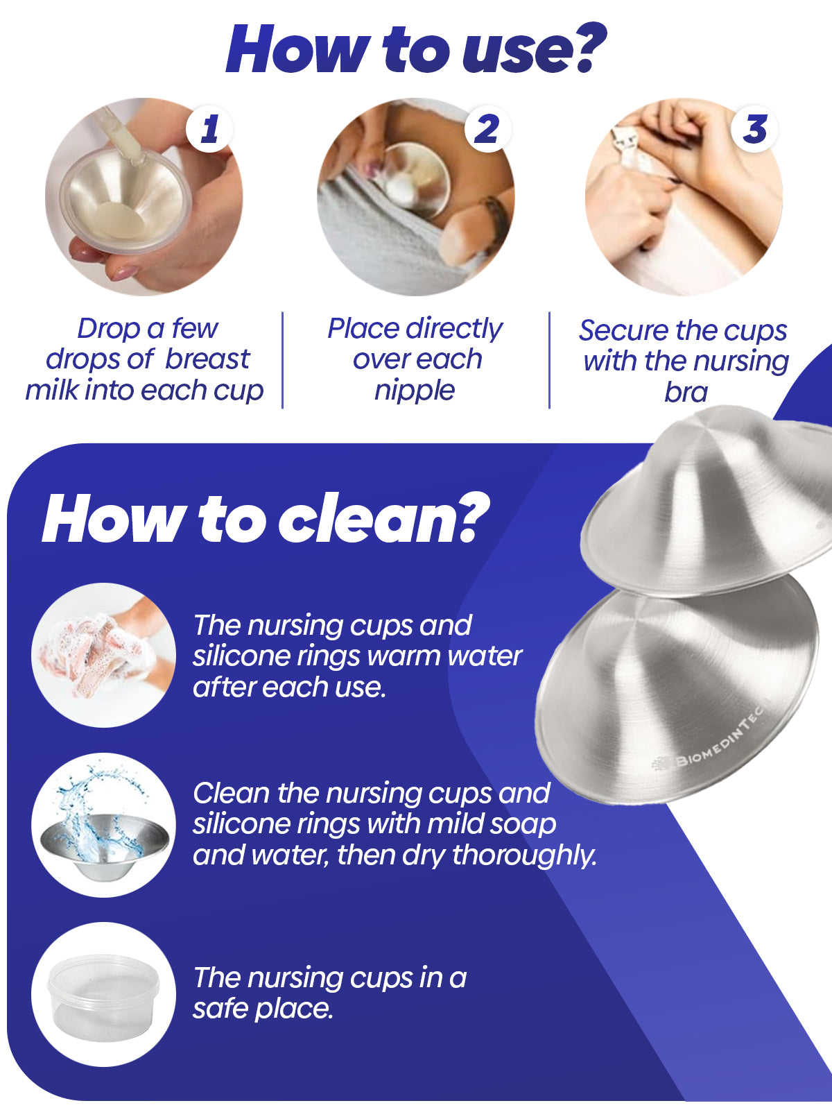 Silver Nursing Cups