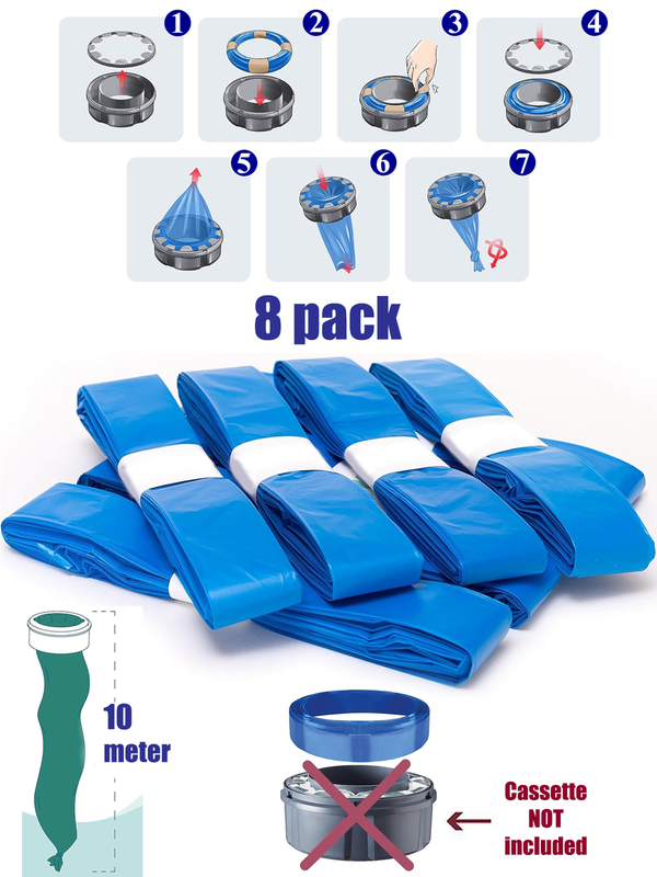 Sacchetti di ricarica Biomedintech - Tommee Tippee Nappy Bin Hack (8 confezioni in 1 scatola)