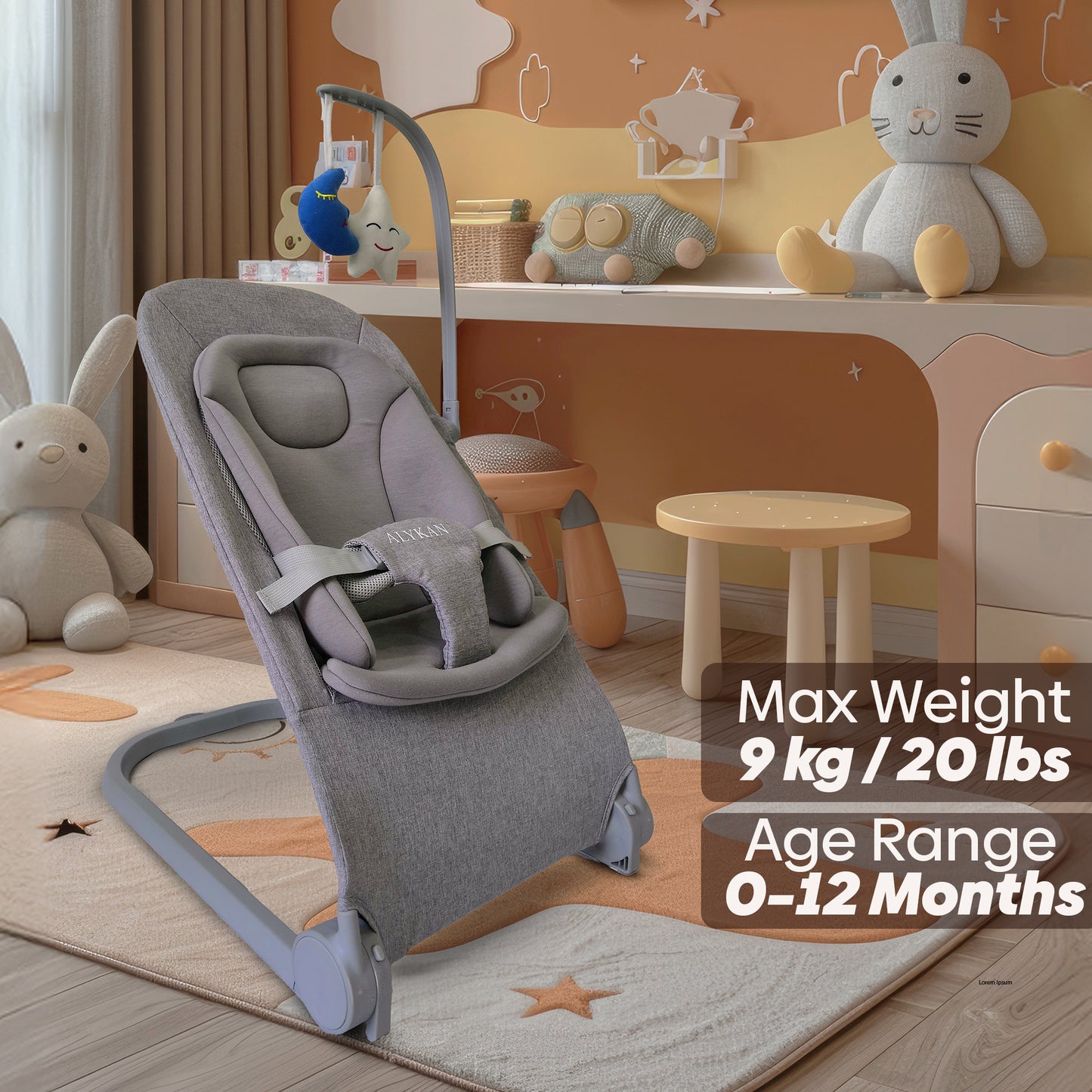 ALYKAN Baby Bouncer Seat