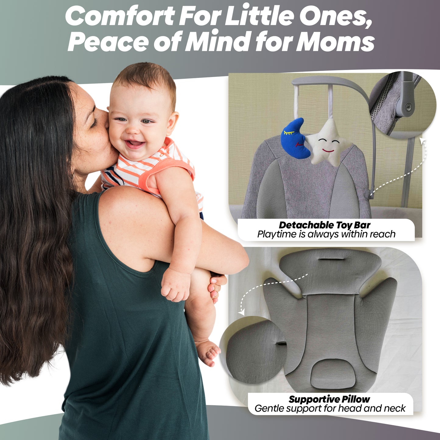 ALYKAN Baby Bouncer Seat