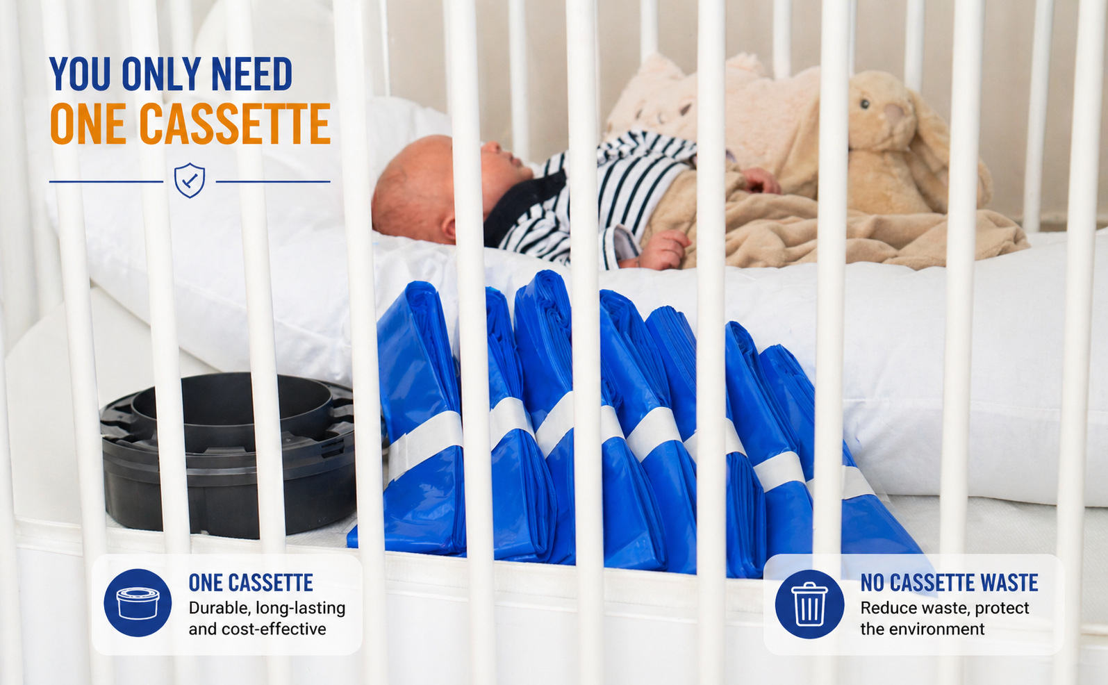 Sacchetti di ricarica Biomedintech - Tommee Tippee Nappy Bin Hack (8 confezioni in 1 scatola)