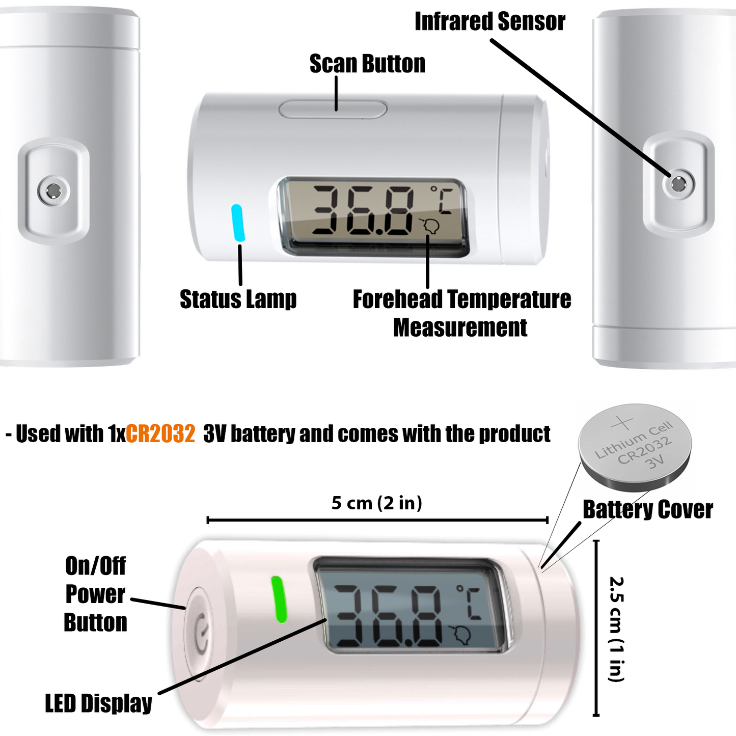 Biomedintech Mini Baby Forehead Thermometer